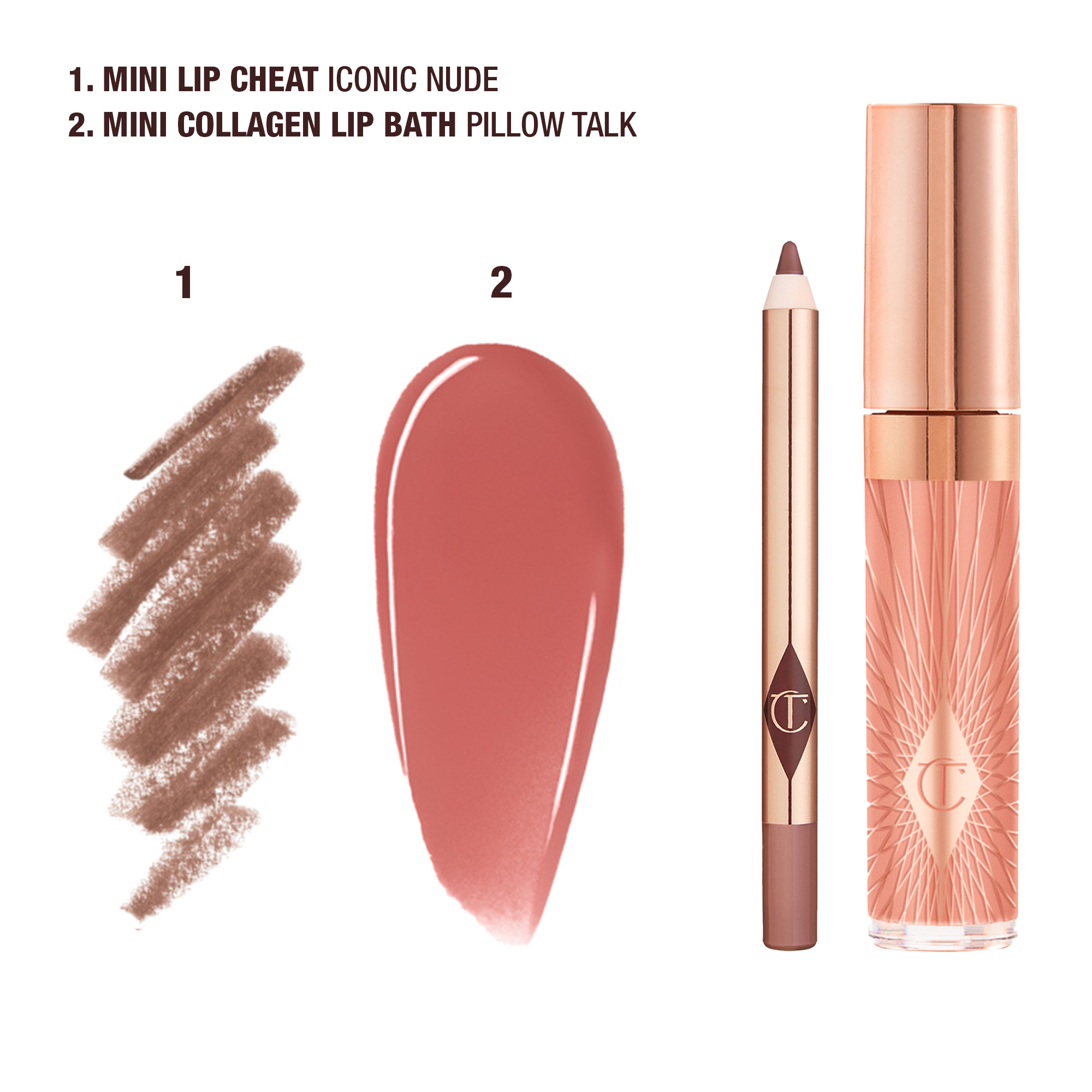 GLOSSY NUDE PINK LIP DUO (SET PARA LABIOS)